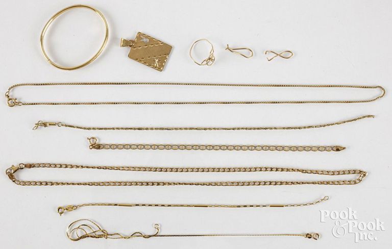 14k yellow gold jewelry set