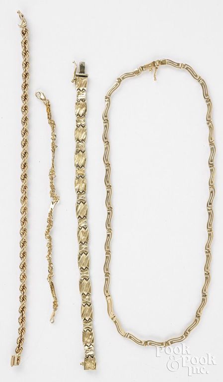14k yellow gold jewelry set