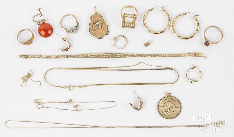 14k yellow gold jewelry set