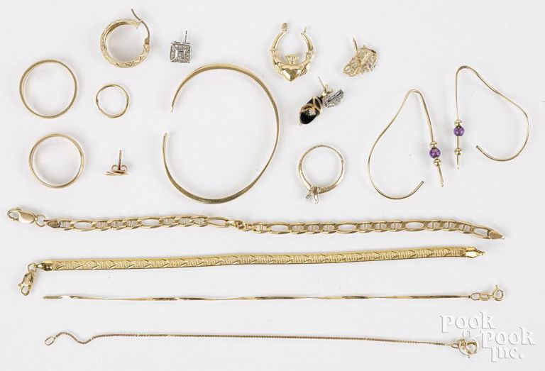 14k yellow gold jewelry set