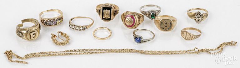 10k yellow gold jewelry set