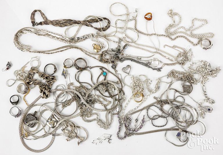 Silver jewelry set
