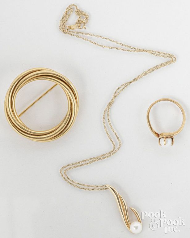 14k yellow gold jewelry set