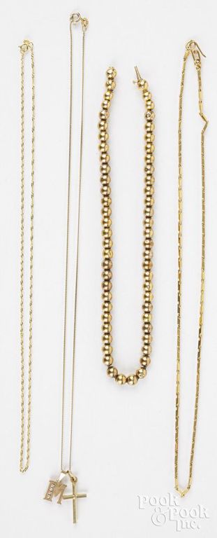 14k yellow gold jewelry set