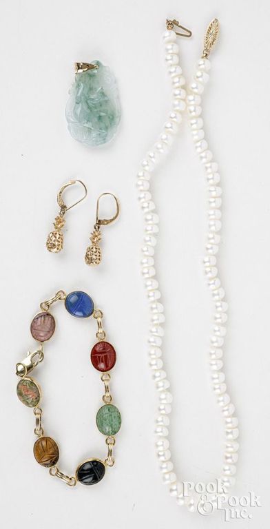 14k yellow gold jewelry set