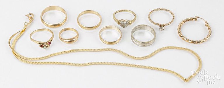 14k yellow gold jewelry set