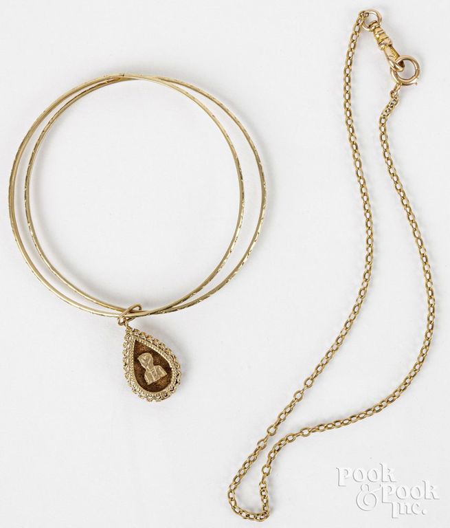 14k yellow gold jewelry set
