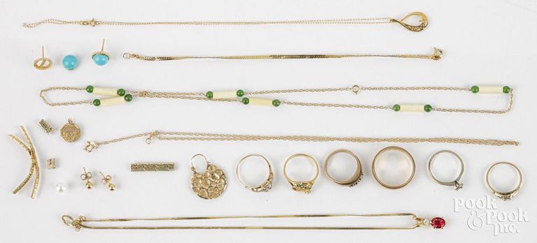 14k yellow gold jewelry set