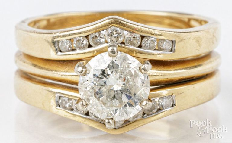 14k yellow gold diamond ring