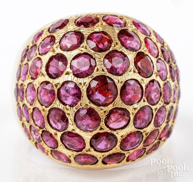 14k yellow gold ruby ring