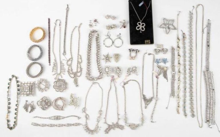 Vintage rhinestone jewelry set