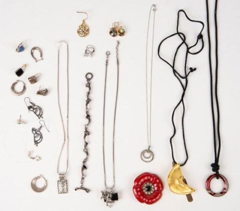 Sterling silver stones jewelry set