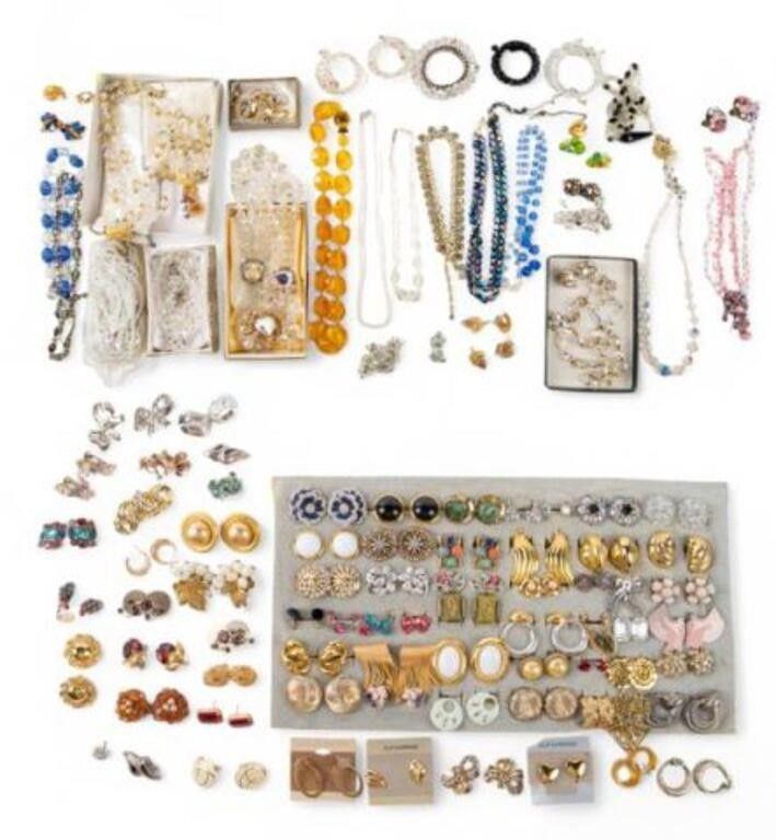 Vintage gold filled stones jewelry set