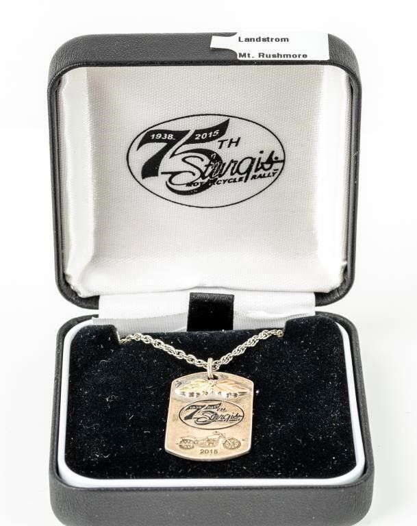 Sterling silver Sturgis anniversary pendant