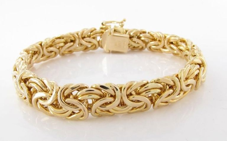 14k Gold Byzantine Bracelet