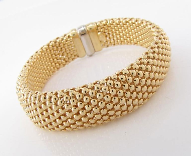 14k Gold Italian Mesh Bracelet
