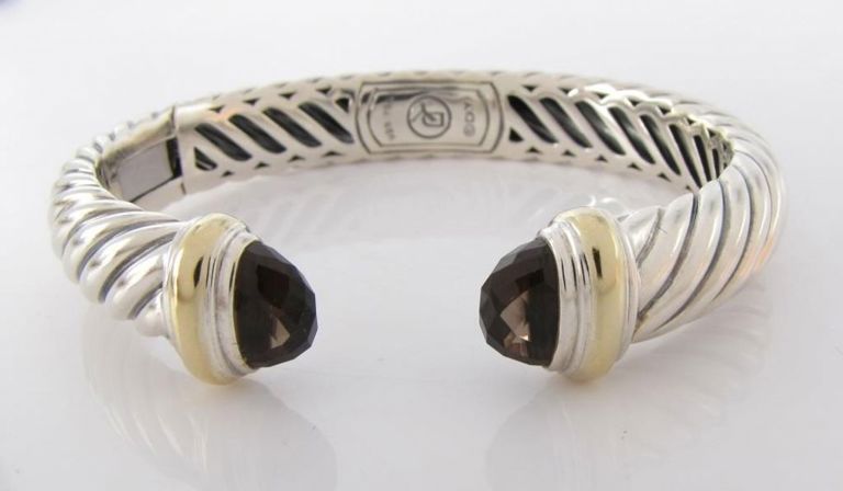 18k gold and silver quartz bracelet