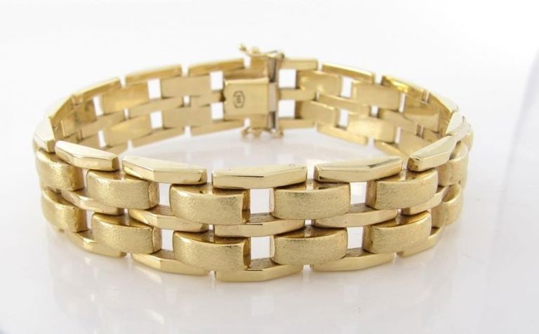 14k Gold Strap Style Bracelet