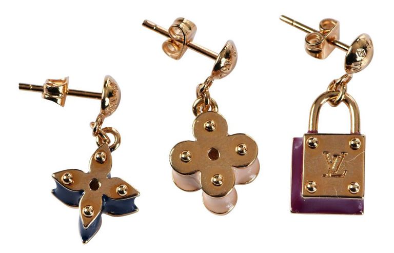 Goldtone Enamel Earrings
