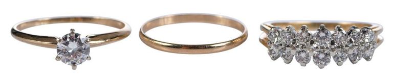 14k Gold Diamond Ring Set