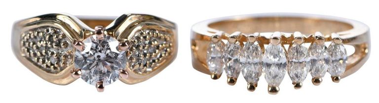 14k and 10k Gold Diamond Rings