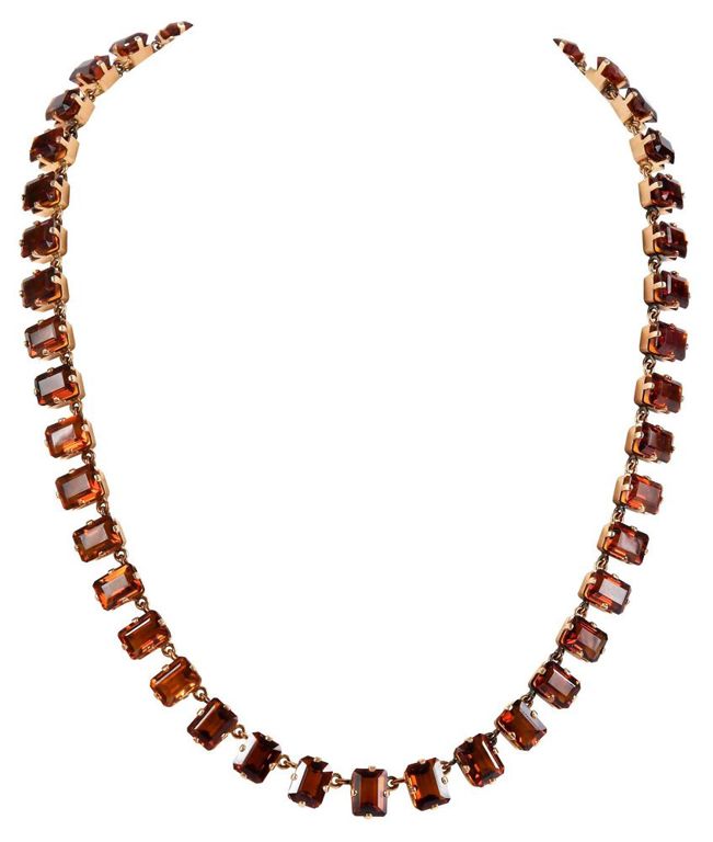 18k Gold Imperial Topaz Necklace