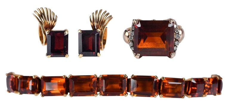 18k Gold Imperial Topaz Suite