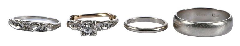 14k Gold Diamond Engagement and Wedding Bands