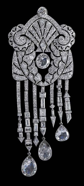 Platinum Edwardian Diamond Brooch/Pendant