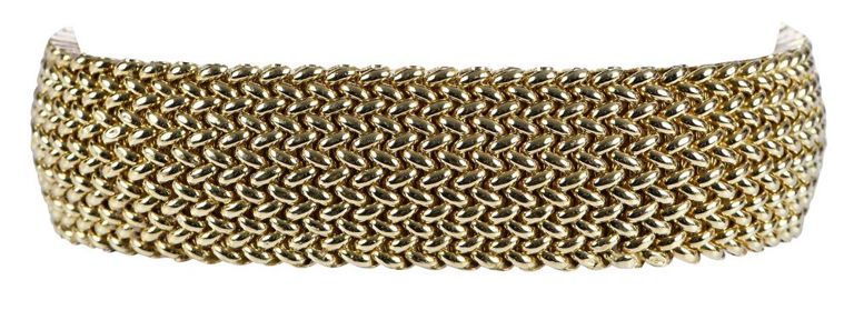 14k Italian Yellow Gold Woven Bracelet