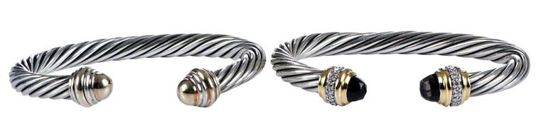 Two-Tone Cable Bracelets