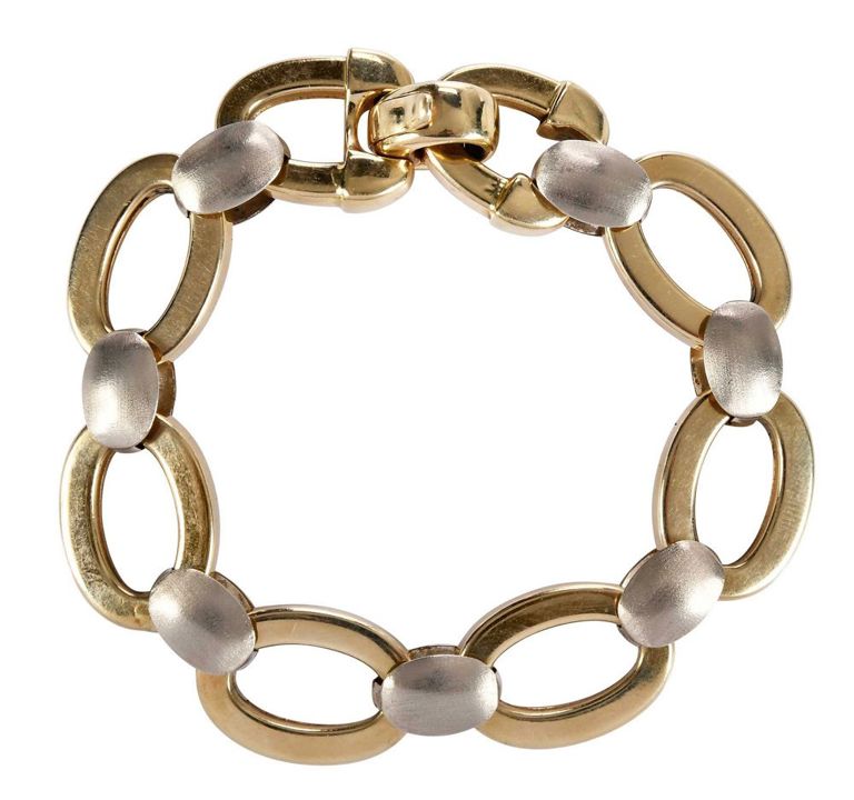 14k Two-Tone Gold Fancy Link Bracelet
