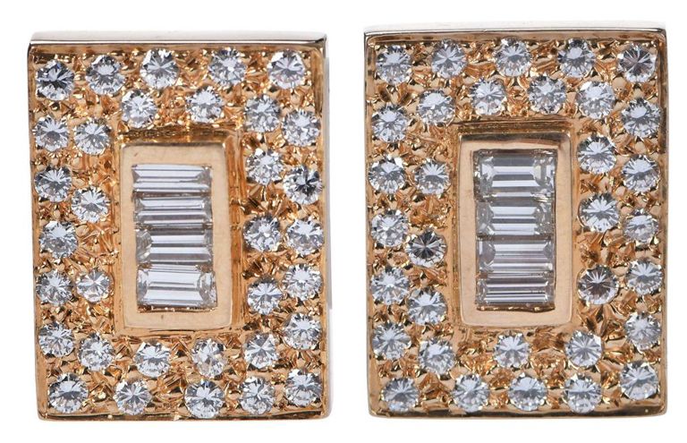 18k Gold Diamond Halo Earrings
