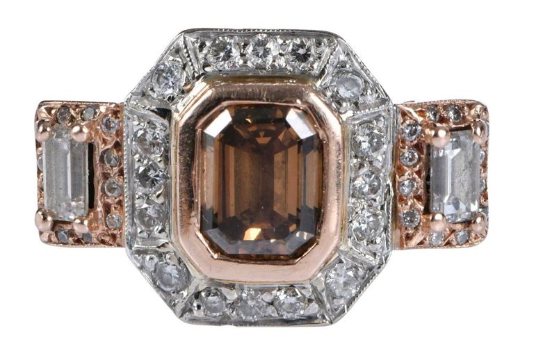 18k Two-Tone Gold Diamond Ring