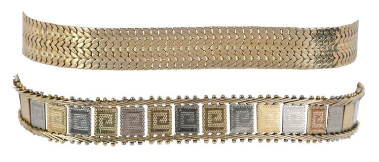 14k Gold Fancy Link Bracelets