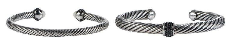 Silver Black Diamond Bracelets