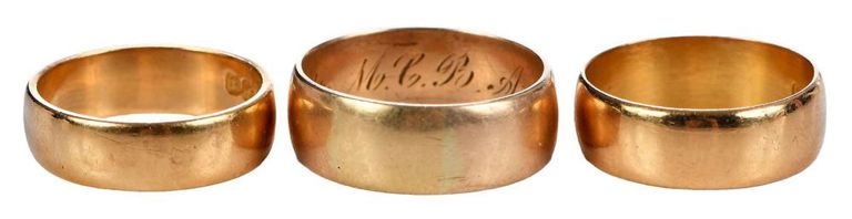 22k and 18k Gold Wedding Bands