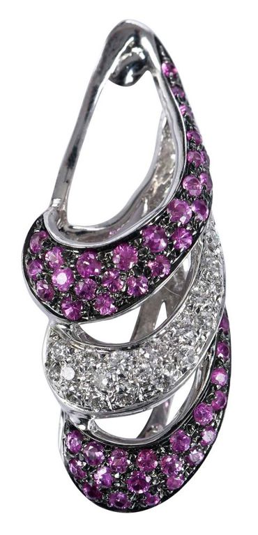18k Gold Sapphire and Diamond Pendant