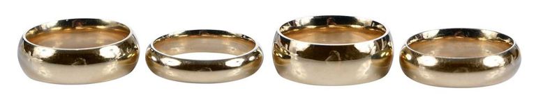 14k Gold Band Ring Set