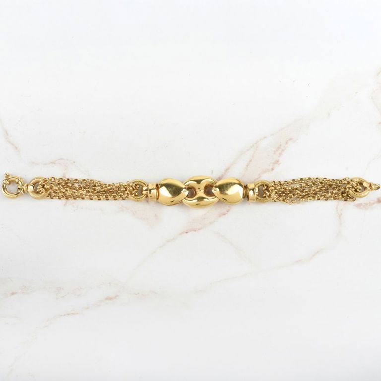 18k Yellow Gold Multi-Strand Bracelet