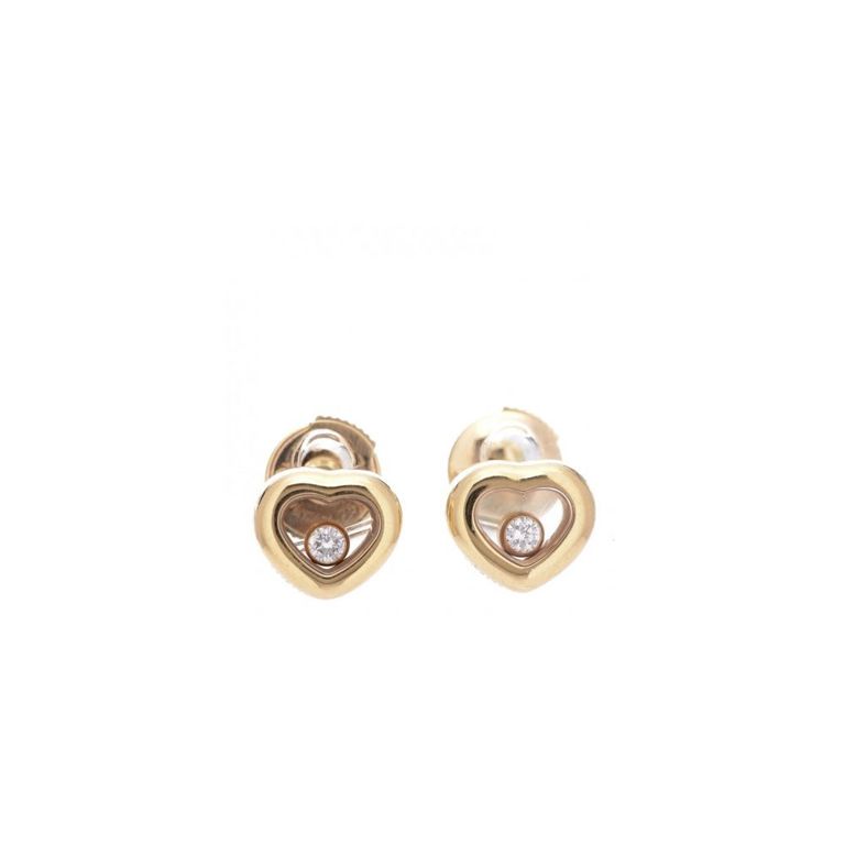 18k Yellow Gold Diamond Stud Earrings