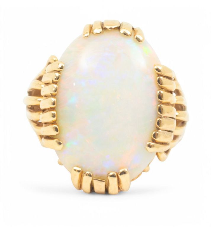 14k Gold Australian Opal Ring