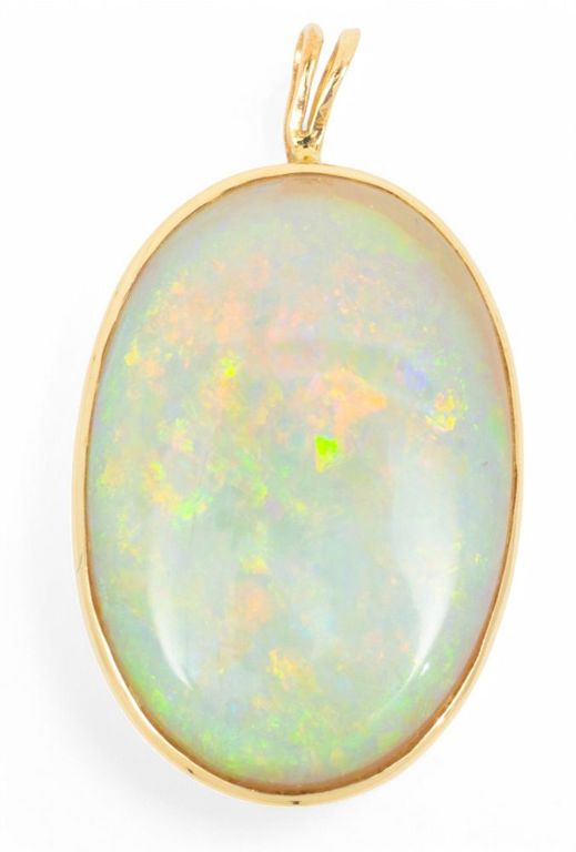 14k Gold Australian Opal Pendant