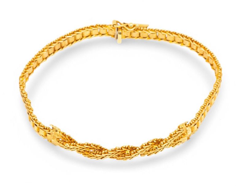 14k Gold Straight Line Bracelet