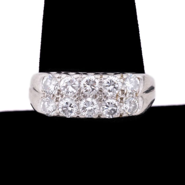 Platinum Diamond Wedding Band Ring