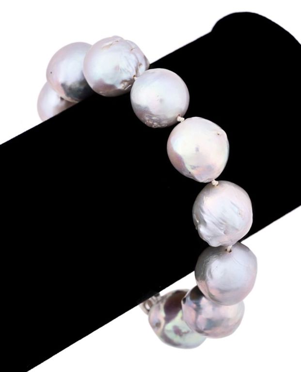 Pearl Bracelet With Silver-toned Metal Clasp
