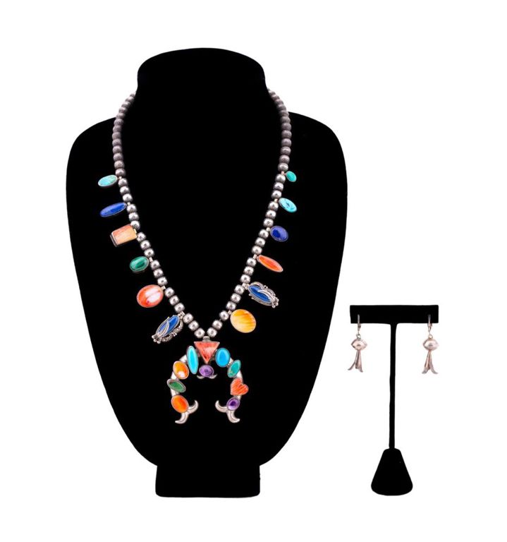 Sterling Silver Multi-Stone Jewelry Set
