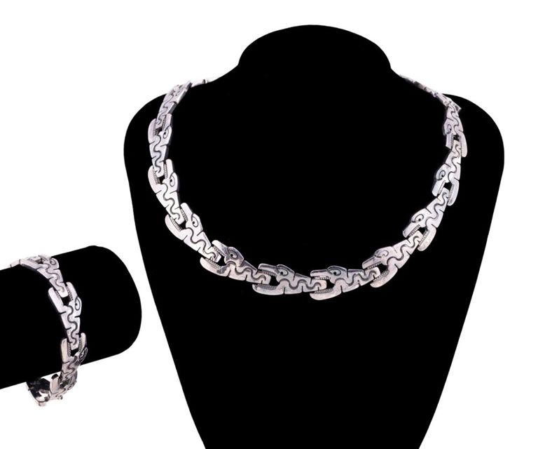Sterling Silver Necklace and Bracelet