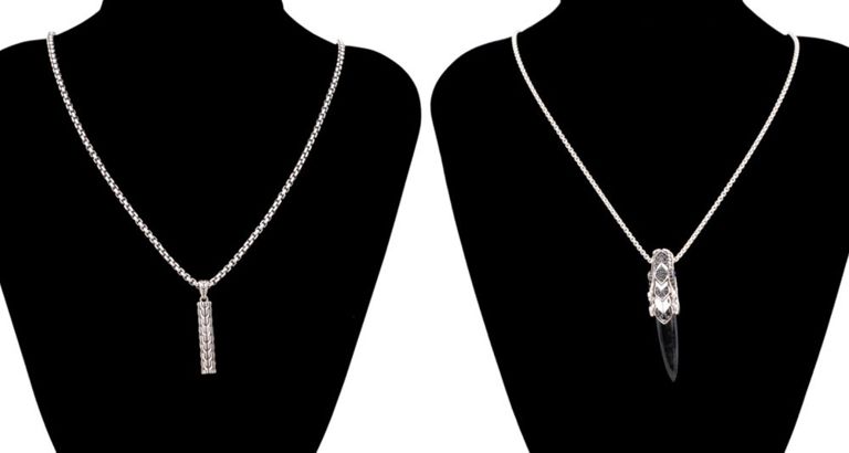 Two Sterling Silver Pendant on Necklaces