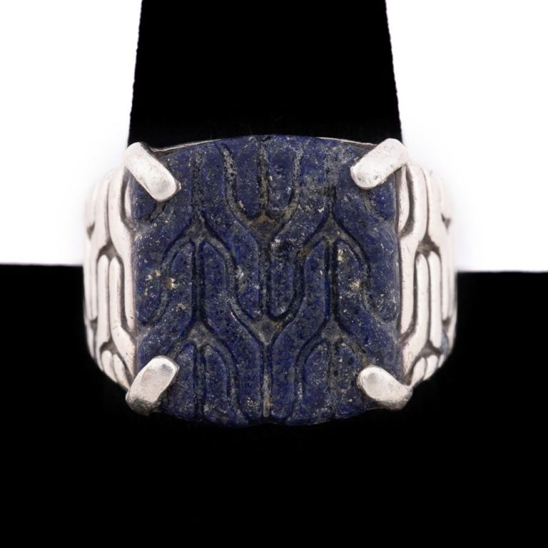 Sterling Silver Lapis Lazuli Signet Ring